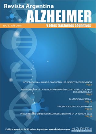 Portada de la Revista Alzheimer Nº 22, año 2015