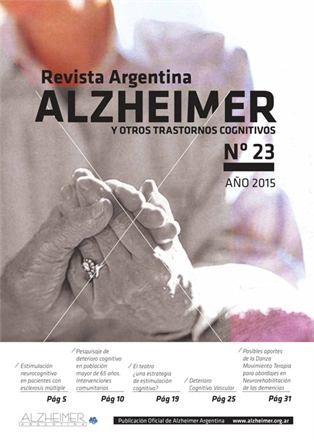 Portada de la Revista Alzheimer Nº 23, año 2015