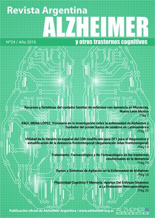 Portada de la Revista Alzheimer Nº 24, año 2016